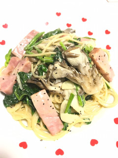 ☆きのことベーコンとほうれん草のパスタ☆-レシピのメイン写真