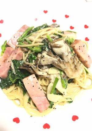 ☆きのことベーコンとほうれん草のパスタ☆-レシピのメイン写真