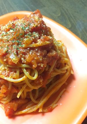 簡単！トマトパスタ-レシピのメイン写真