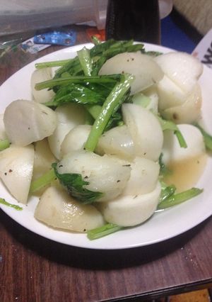 魁!漢飯:カブ丸ごとオリーブ炒め-レシピのメイン写真