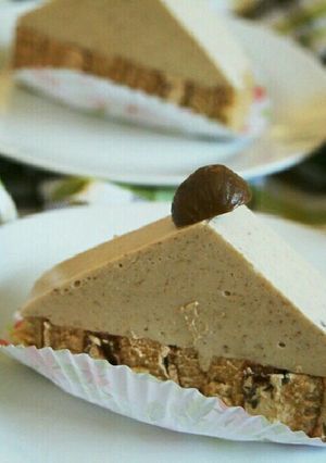 【簡単！甘栗で】栗のババロアケーキ-レシピのメイン写真