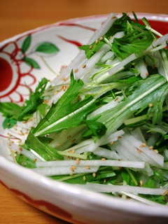 水菜と大根の梅ドレサラダ-レシピのメイン写真