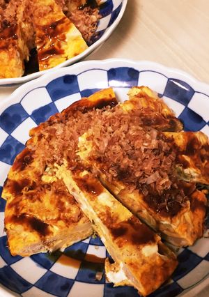 小麦粉不要！卵で！お好み焼き風！-レシピのメイン写真