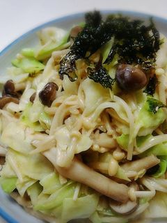 シメジとえのきとキャベツのマヨわさび和え-レシピのメイン写真