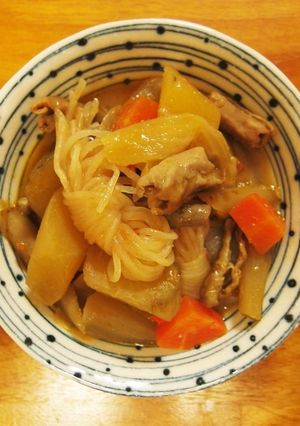 ヤーコンとモツの味噌煮-レシピのメイン写真