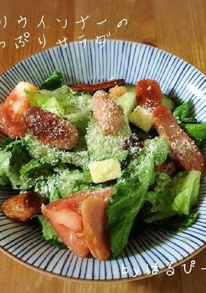 カリカリウィンナーの野菜たっぷりサラダ-レシピのメイン写真