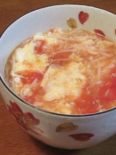 トマトとえのき茸のとろ~り卵スープ-レシピのメイン写真