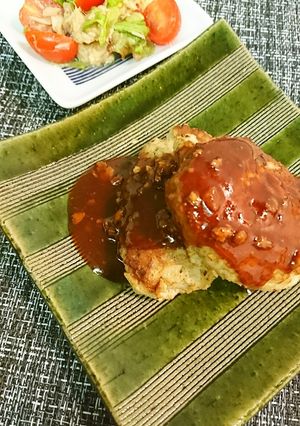 エリンギ入り秋の豚バーグ-レシピのメイン写真