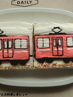 生クリームデコで簡単★電車のバナナケーキ-レシピのメイン写真