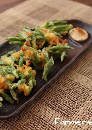 インゲンとさきいかのかき揚げ-レシピのメイン写真