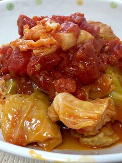 鶏肉とキャベツのトマト煮-レシピのメイン写真