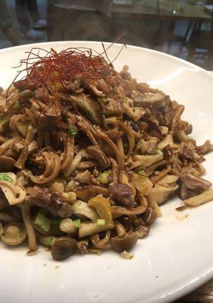 甘栗といろいろキノコの秋パスタ-レシピのメイン写真