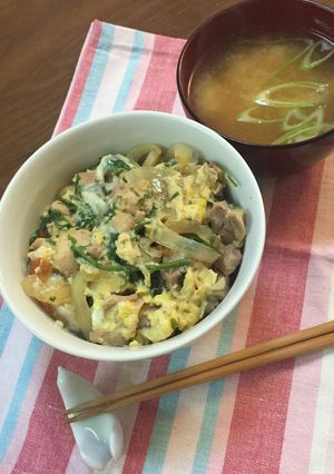 人参の葉親子丼♪-レシピのメイン写真