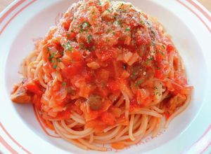 サバ水煮缶とトマト缶で♥簡単スパゲッティ-レシピのメイン写真