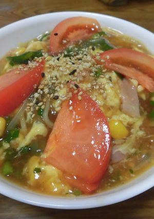 かきたま胡麻ラーメン-レシピのメイン写真