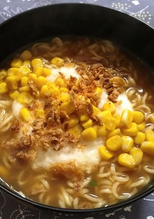 とろろ芋とバター醤油コーンのとろ味噌拉麺-レシピのメイン写真
