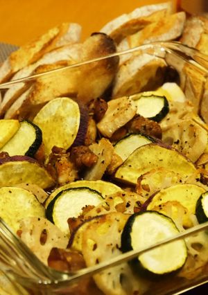 チキンと秋野菜の和風オーブン焼き-レシピのメイン写真