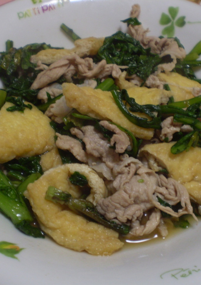 春菊と豚肉のさっと煮-レシピのメイン写真