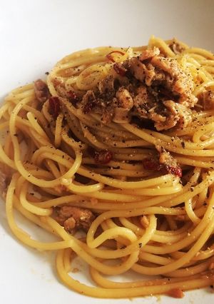 とっても簡単！鮭の中骨缶で和風パスタ☆-レシピのメイン写真