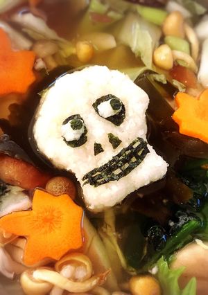 ハロウィン♡大根おろしで骸骨♩お鍋にも-レシピのメイン写真