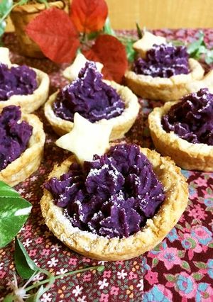 ＨＭで簡単★サクサク紫芋タルト-レシピのメイン写真