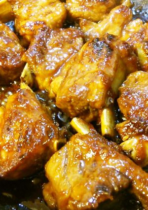 スペアリブにＢＢＱソースっぽいの。-レシピのメイン写真