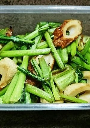 かぶの葉とちくわのオイスターソース炒め-レシピのメイン写真