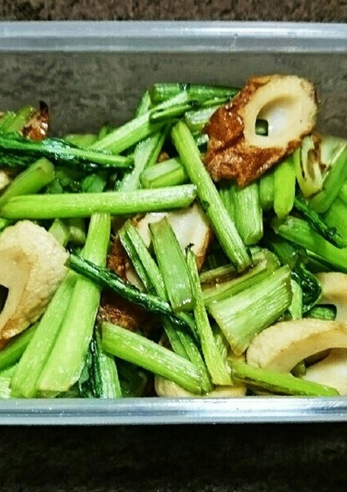かぶの葉とちくわのオイスターソース炒め-レシピのメイン写真