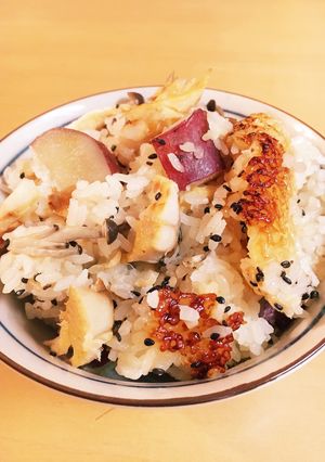 ★アジの開きとさつま芋で炊き込みご飯★-レシピのメイン写真