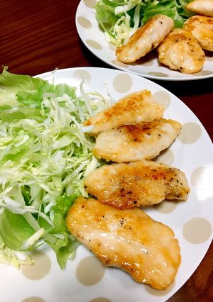 節約おかずにレモン香るささみのバター焼き-レシピのメイン写真