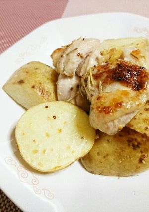 チキン＆ポテトのハーブマスタード焼き-レシピのメイン写真