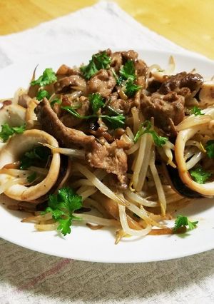 イカと豚もやしの マヨ炒め-レシピのメイン写真