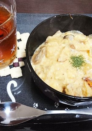きのこのパスタソースで親子丼風-レシピのメイン写真