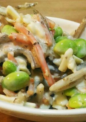 《簡単・時短》枝豆とゴボウのホットサラダ-レシピのメイン写真