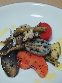 秋野菜とささみの黒ゴマ和風マリネ-レシピのメイン写真