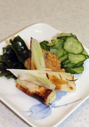 簡単！焼きネギときゅうりのからし酢味噌-レシピのメイン写真