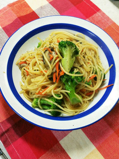 ブロッコリーとしいたけのガーリックパスタ-レシピのメイン写真