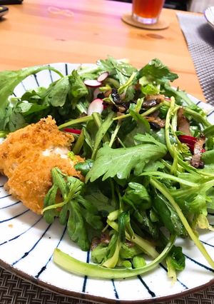 春菊ぱりぱりサラダ-レシピのメイン写真