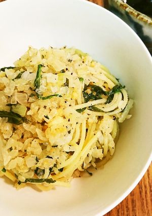 たっぷり大葉と玉ねぎパスタ-レシピのメイン写真