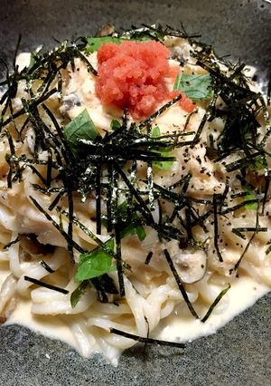 こんにゃく麺☆明太カルボナーラ-レシピのメイン写真