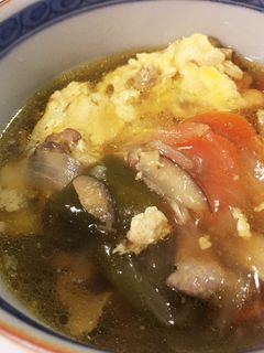 寒い日に。野菜たっぷり玉子とじスープ。-レシピのメイン写真