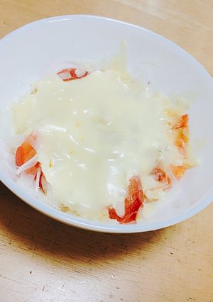 レンチン簡単♪トマトとチーズのとろとろ〜-レシピのメイン写真