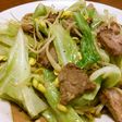 豆もやし&キャベツにスペアリブ。
