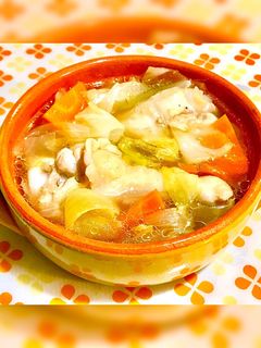 簡単☆鶏手羽元と野菜の食べるスープ-レシピのメイン写真