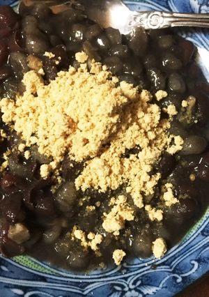 ほっこり☆もち麦とくるみの黒胡麻ぜんざい-レシピのメイン写真