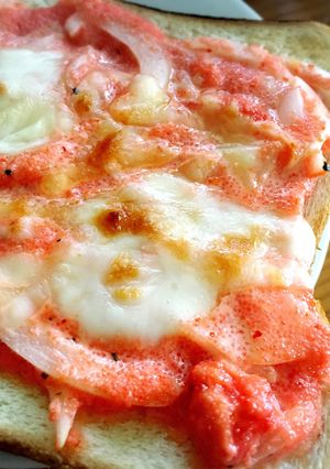 美味しすぎ注意！オニオン明太マヨトースト-レシピのメイン写真
