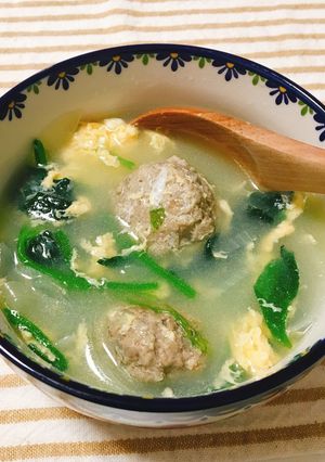 ☆栄養満点☆ほうれん草と卵のスープ☆-レシピのメイン写真