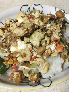 鶏そぼろ納豆丼-レシピのメイン写真