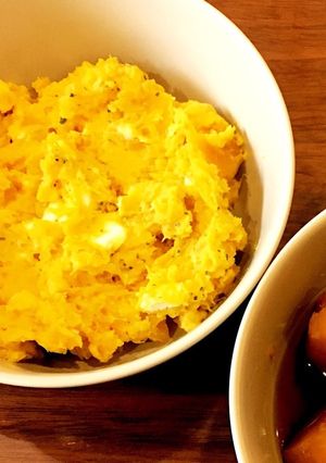 余った煮物でかぼちゃクリームチーズサラダ-レシピのメイン写真