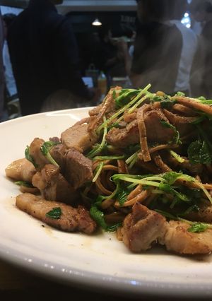 トンポーローと豆苗のパスタ-レシピのメイン写真